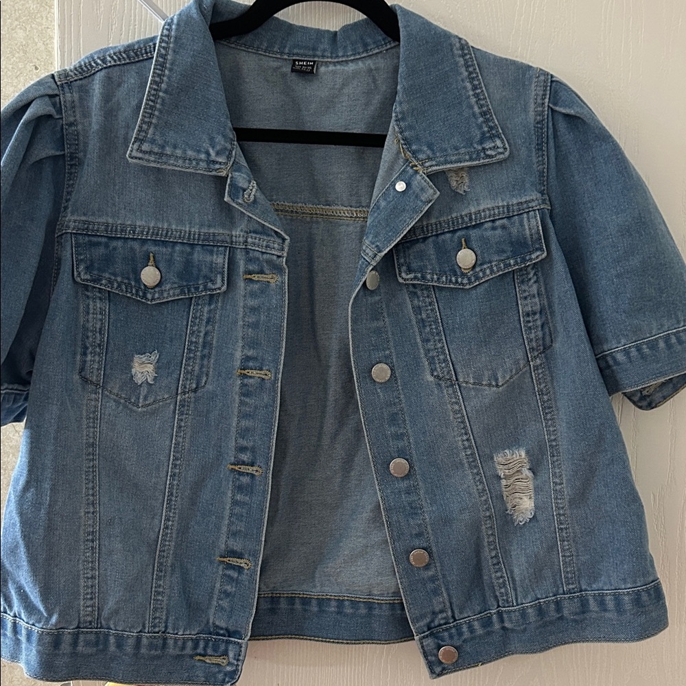 SHEIN Light Blue Denim Jacket, XL